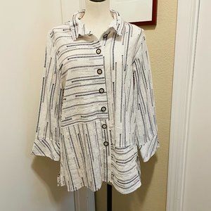 Habitat white/gray/black tunic